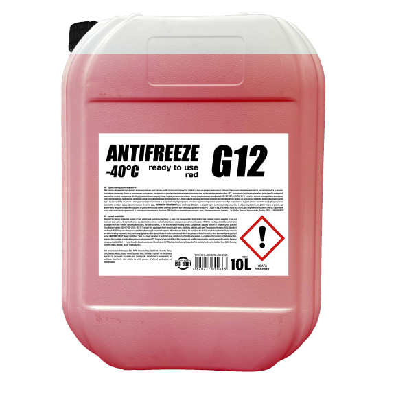 Охолоджувальна рідина ВАМП G12, червоний, -40°С, 10л